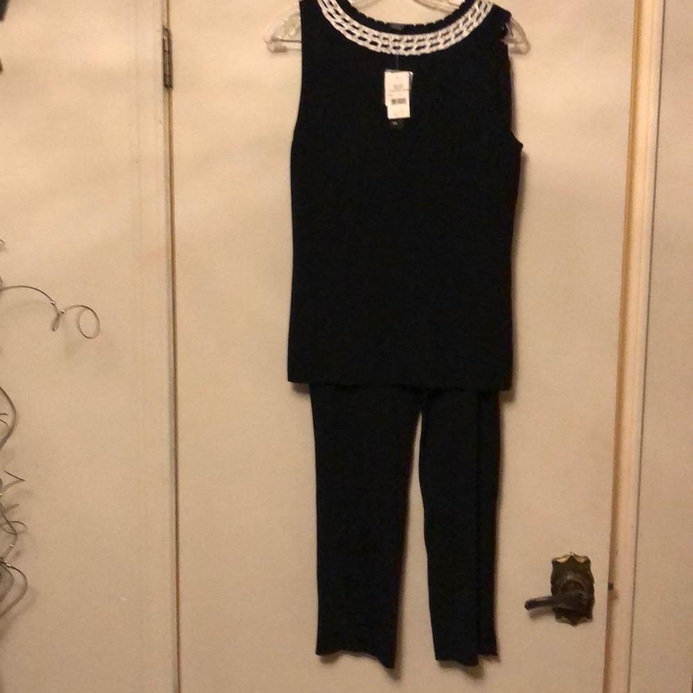 Two piece pants suit evening wear